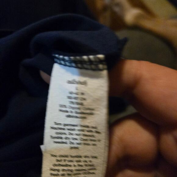 Allbirds shirt mens size large deep navy blue all good organic cotton logo tee - Picture 4 of 7